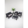 HANAH HOME Baštenska garnitura Lara 2+1+1+S Takim Anthracite - slika 1