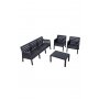 HANAH HOME Baštenska garnitura Lara Mindersiz 3+1+1+S Takim Anthracite - slika 2
