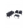 HANAH HOME Baštenska garnitura Lara Mindersiz 3+1+1+S Takim Anthracite - slika 3