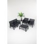 HANAH HOME Baštenska garnitura Lara Mindersiz 2+1+1+S Takim Anthracite - slika 1