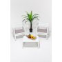 HANAH HOME Baštenska garnitura Lara 1+1+S Takim White - slika 1