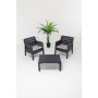 HANAH HOME Baštenska garnitura Lara 1+1+S Takim Anthracite - slika 1