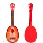 ECO TOYS Ukulele gitara za decu četiri žice jagoda - slika 2