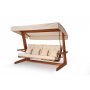 HANAH HOME Baštenska ljuljaška trosed Luna Deluxe 2600 Beige - slika 4
