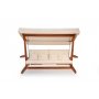 HANAH HOME Baštenska ljuljaška trosed Luna Deluxe 2600 Beige - slika 5