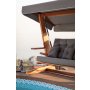 HANAH HOME Baštenska ljuljaška trosed Luna Deluxe 2600 Anthracite - slika 2