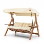 HANAH HOME Baštenska ljuljaška trosed Galata Swing S3 Cream - slika 2