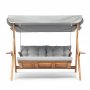 HANAH HOME Baštenska ljuljaška trosed Galata Swing S3 Grey - slika 3