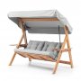 HANAH HOME Baštenska ljuljaška trosed Galata Swing S3 Grey - slika 1