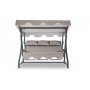 HANAH HOME Baštenska ljuljaška trosed Salvia Anthracite Grey - slika 3