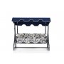 HANAH HOME Baštenska ljuljaška trosed Ruta 7 Dark Blue Cream Black - slika 2