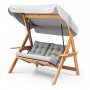 HANAH HOME Baštenska ljuljaška dvosed Galata Swing S2 Grey - slika 2