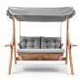 HANAH HOME Baštenska ljuljaška dvosed Galata Swing S2 Grey - slika 3