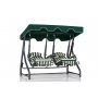 HANAH HOME Baštenska ljuljaška dvosed Daisy 2 White Green Black - slika 2