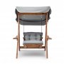 HANAH HOME Baštenska ljuljaška Galata Swing S1 Grey - slika 2