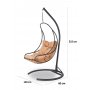 HANAH HOME Baštenska viseća ljuljaška Calı Anthracite Brown - slika 5