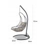 HANAH HOME Baštenska viseća ljuljaška Calı Anthracite Grey - slika 4