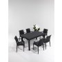 HANAH HOME Baštenski set Rattan 90x150 Large Lux Masa Takimi Anthracite - slika 1