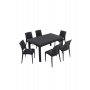 HANAH HOME Baštenski set Rattan 90x150 Large Masa Takimi Anthracite - slika 2
