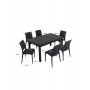 HANAH HOME Baštenski set Rattan 90x150 Large Masa Takimi Anthracite - slika 3