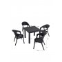 HANAH HOME Baštenski set Garden 80x80 Small Masa Takimi Anthracite - slika 3