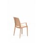 HANAH HOME Baštenski set Rattan 80x80 Small Lux Masa Takimi Cappucino - slika 4