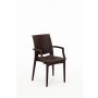 HANAH HOME Baštenski set Rattan 80x80 Small Lux Masa Takimi Brown - slika 3