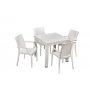 HANAH HOME Baštenski set Rattan 80x80 Small Lux Masa Takimi White - slika 2