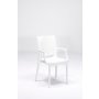 HANAH HOME Baštenski set Rattan 80x80 Small Lux Masa Takimi White - slika 3