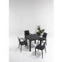 HANAH HOME Baštenski set Rattan 80x80 Small Lux Masa Takimi Anthracite - slika 1