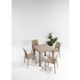 HANAH HOME Baštenski set Rattan 80x80 Small Masa Takimi Cappucino - slika 1