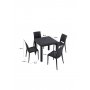 HANAH HOME Baštenski set Rattan 80x80 Small Masa Takimi Anthracite - slika 3