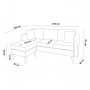 Atelier del Sofa Ugaona garnitura Sofia Corner Left Sea Green - slika 4