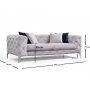 Atelier del Sofa Sofa dvosed Como Light Grey - slika 4