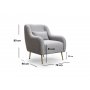 Atelier del Sofa Fotelja Sevilla Armchair Grey - slika 4