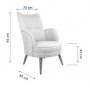 Atelier del Sofa Fotelja Victoria Grey - slika 3