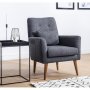 Atelier del Sofa Fotelja Zeni Berjer Dark Grey - slika 1