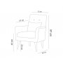 Atelier del Sofa Fotelja Zeni Claret Red - slika 3