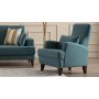 Atelier del Sofa Fotelja Kana Bergere Turquoise - slika 2
