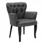 Atelier del Sofa Fotelja Paris Black Wooden Fume - slika 1