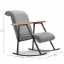 Atelier del Sofa Stolica za ljuljanje Yoka Grey - slika 5
