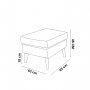 Atelier del Sofa Tabure Sofia Puf Anthracite - slika 4