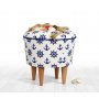 Atelier del Sofa Tabure Cunda Blue White - slika 1