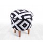 Atelier del Sofa Tabure Luiz Black White - slika 3