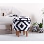 Atelier del Sofa Tabure Luiz Black White - slika 1