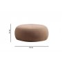 Atelier del Sofa Tabure Tina Cappuccino - slika 3