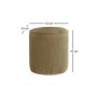 Atelier del Sofa Tabure Teddy Fitilli Khaki - slika 5