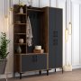 HANAH HOME Cipelarnik sa čivilukom Viyana DA Walnut Anthracite - slika 3