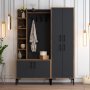HANAH HOME Cipelarnik sa čivilukom Viyana DA Walnut Anthracite - slika 1