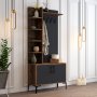 HANAH HOME Cipelarnik sa čivilukom Viyana D Walnut Anthracite - slika 2